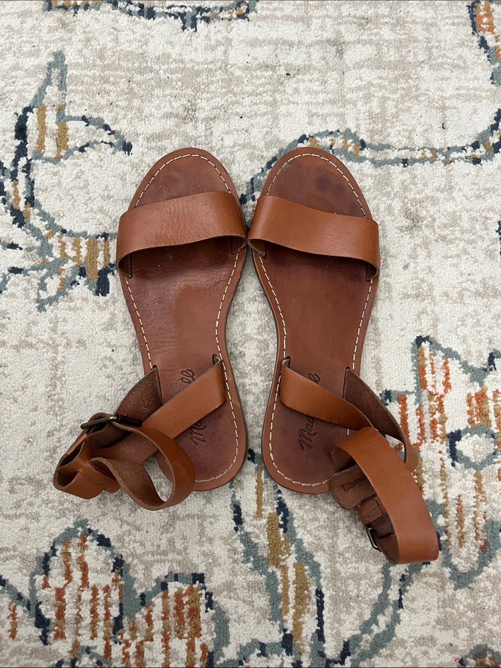 Madewell Brown Leather Wrap Sandals